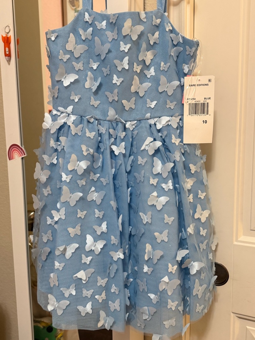 Rare Editions Big Girls Sleeveless Allover Butterfly-Applique Fit & Flare Dress